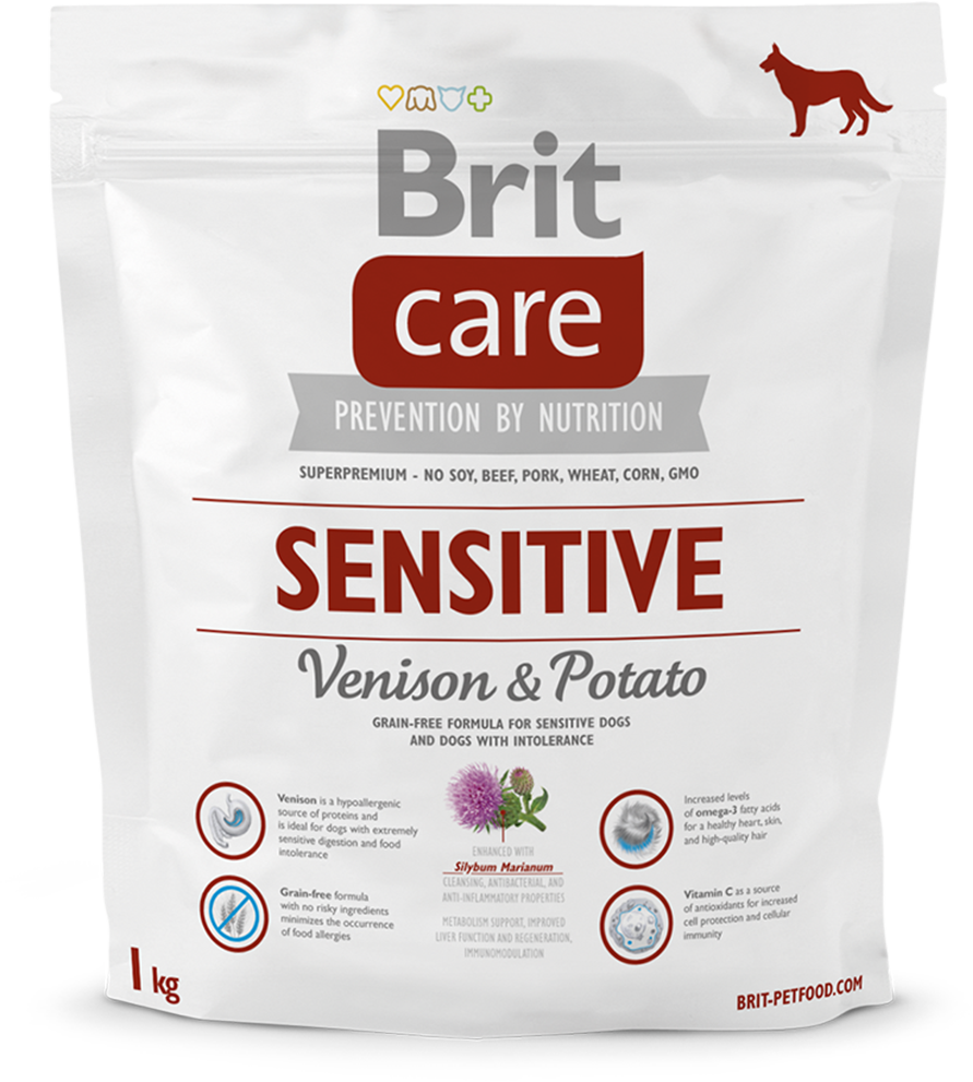 Корм для собак Brit Care Sensitive Venison & Potato, 1 кг