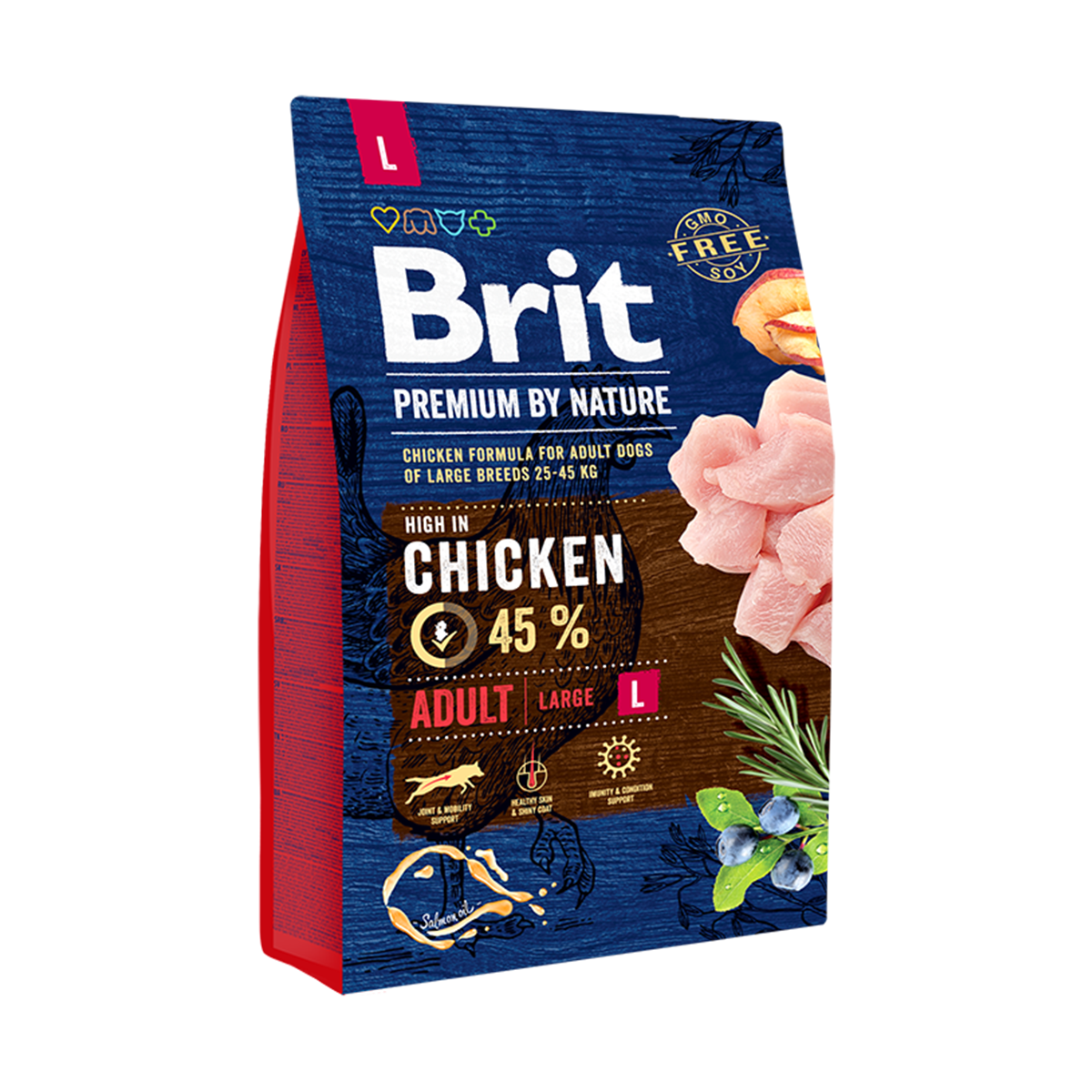 Корм для собак Brit Premium Adult L, 3 кг