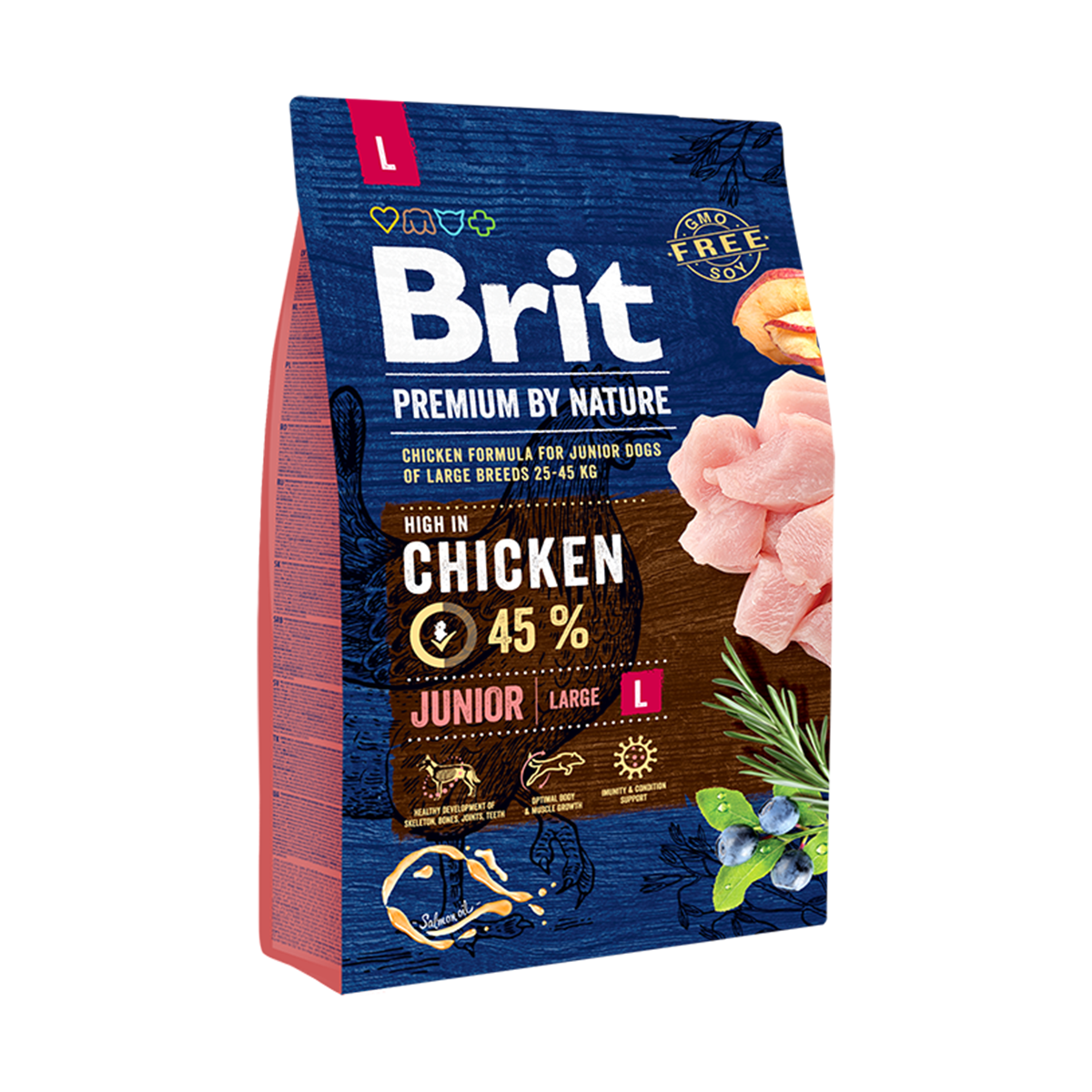 Корм для собак Brit Premium Junior L, 3 кг