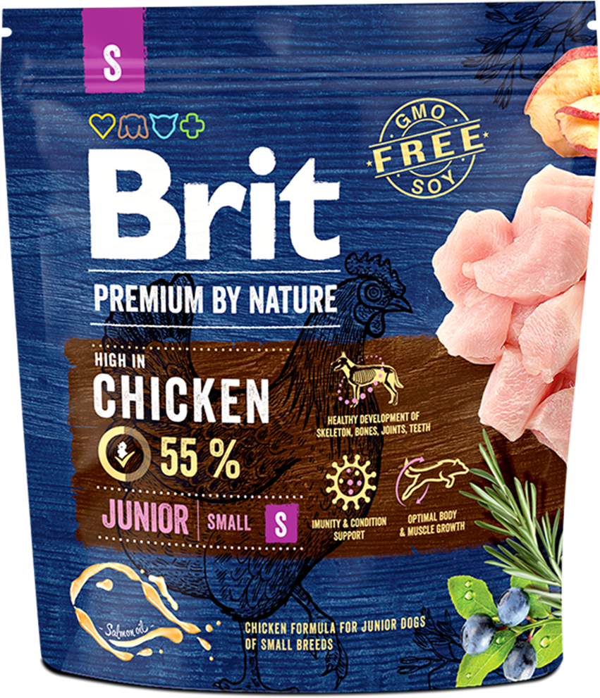 Корм для собак Brit Premium Junior S, 1 кг