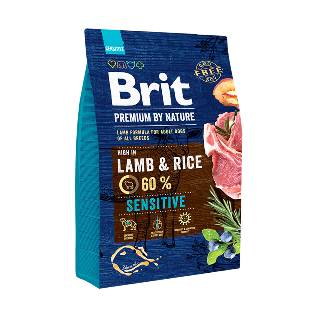 Корм для собак Brit Premium Sensitive  Lamb & Rice, 3 кг