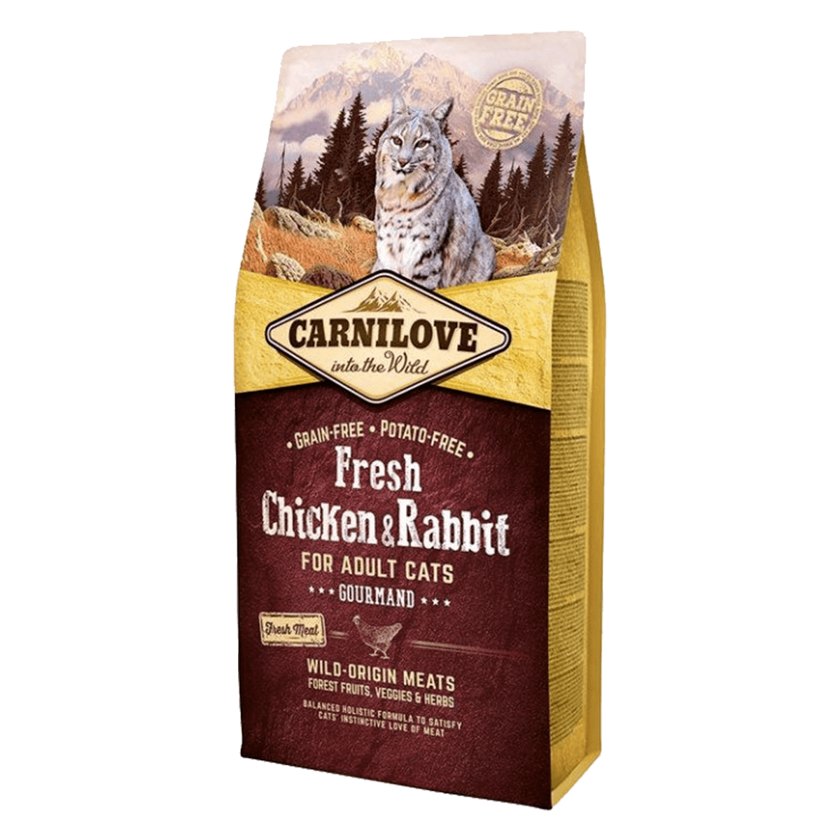 Carnilove Cat Fresh Chicken & Rabbit Gourmand, 6 кг - корм Карнилав для взрослых кошек