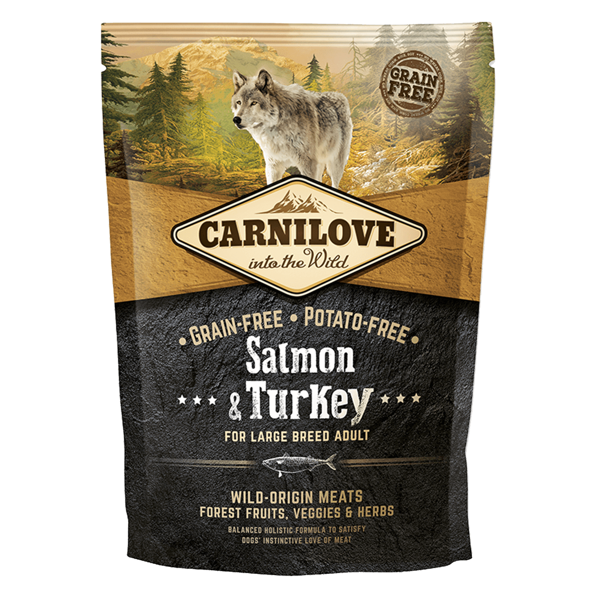 Carnilove Dog Adult Large Breed Salmon & Turkey 1,5 кг - корм Карнилав для взрослых собак крупных пород