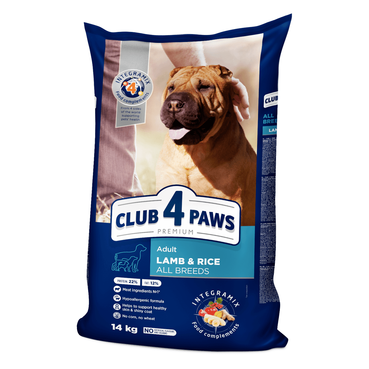 Club 4 Paws Premium Lamb and Rice 14 кг - гипоаллергенный корм Клуб 4 лапы для взрослых собак