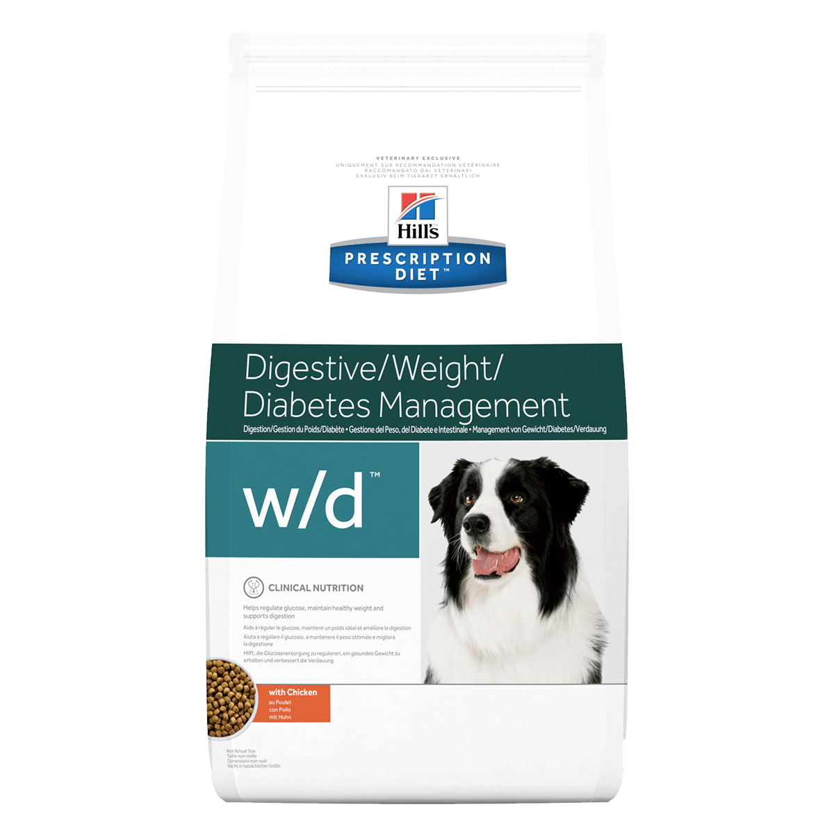 Hill's Prescription Diet w/d Digestive/Weight/Diabetes Management, 12 кг - корм Хилс для собак с курицей