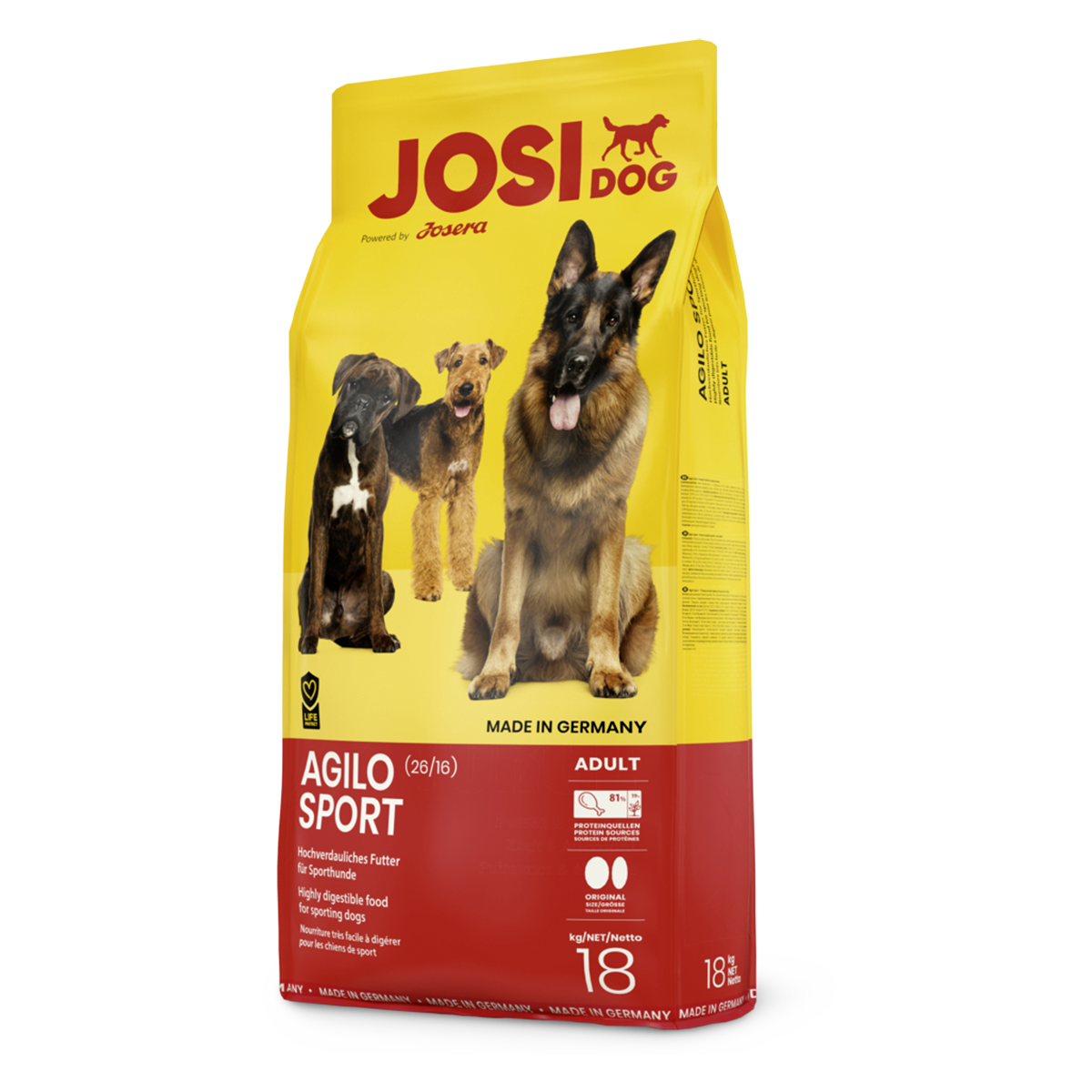 Josera JosiDog Agilo Sport 26/16, 18 кг - корм Йозера для спортивных и активных собак