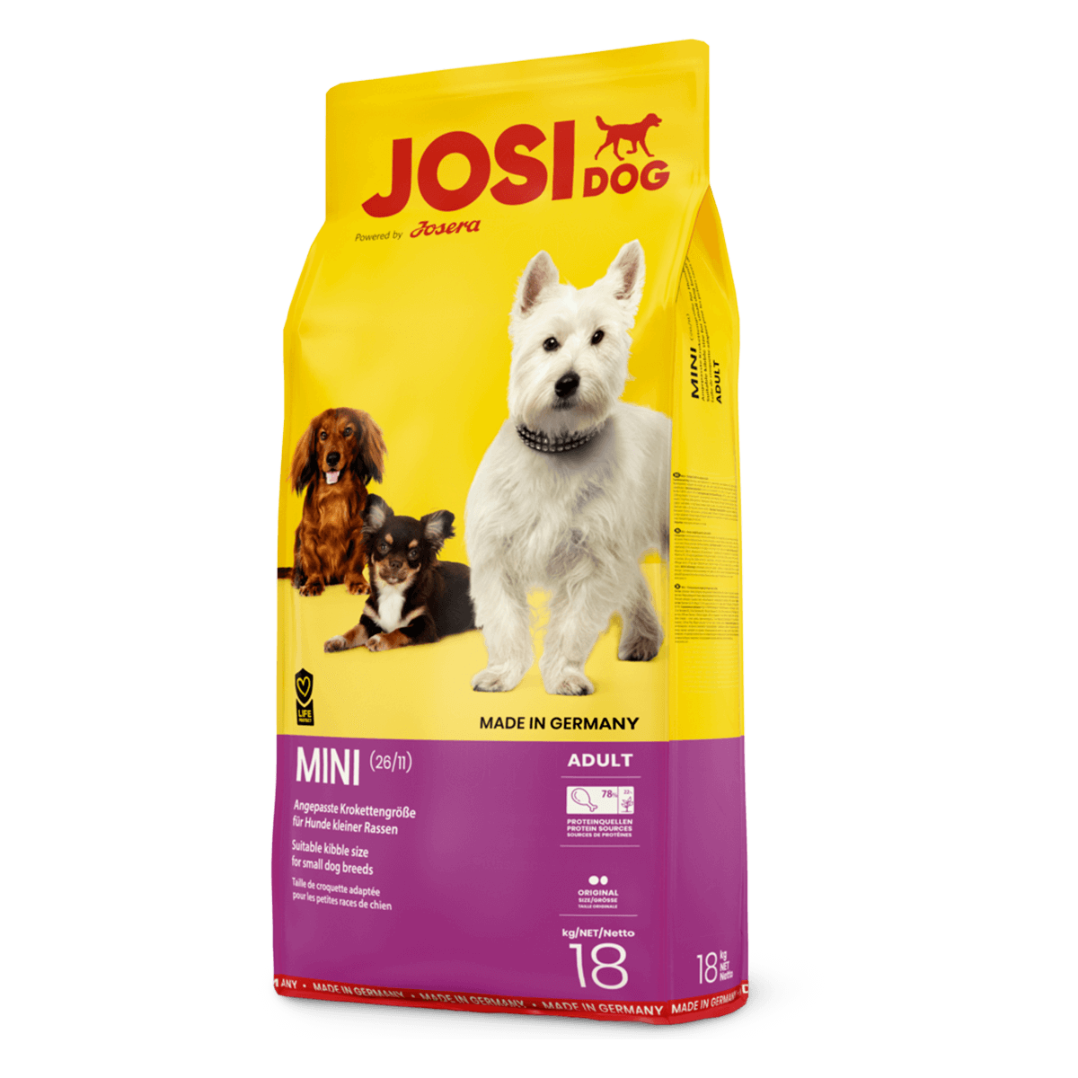 Josera JosiDog Mini 26/11, 18 кг - корм Йозера для собак малых пород