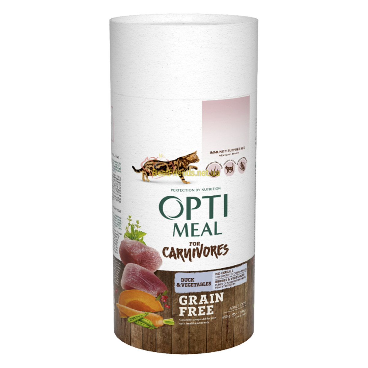 Optimeal Cat Adult Grain Free Duck & Vegetables, 300 г - корм Оптимил с уткой и овощами для кошек