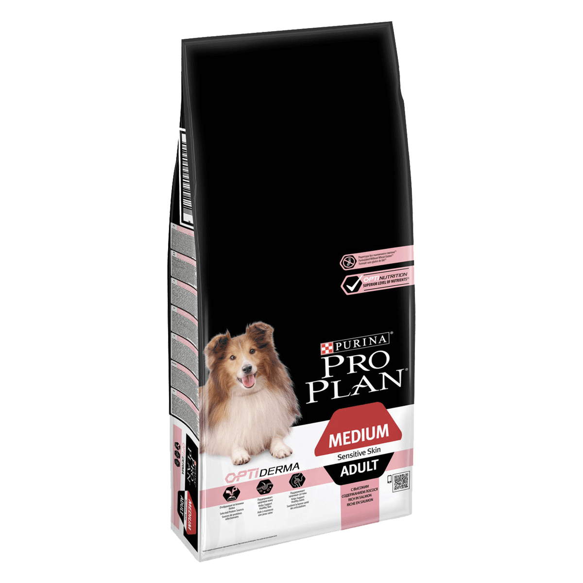 Purina Pro Plan Dog Adult Medium Sensitive Skin OptiDerma 20 кг - для взрослых собак средних пород