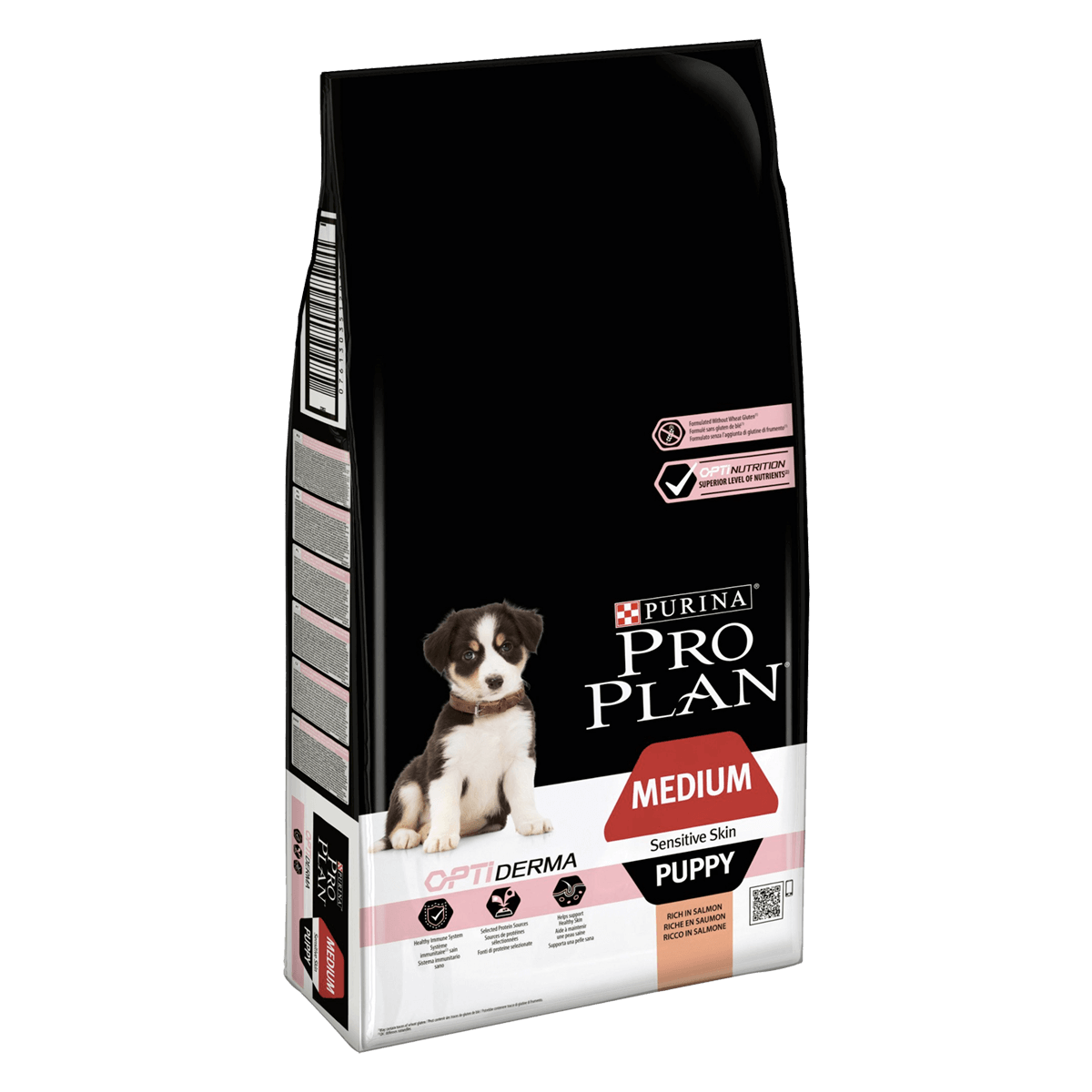 Purina Pro Plan Puppy Medium Sensitive Skin OptiDerma 20 кг - корм Пурина для щенков средних пород