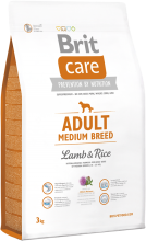 Корм для собак Brit Care Adult Medium Breed Lamb and Rice, 3 кг