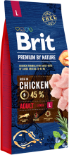 Корм для собак Brit Premium Adult L, 15 кг