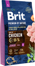 Корм для собак Brit Premium Junior S, 8 кг