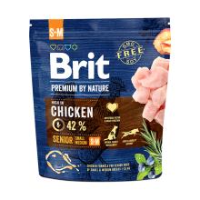 Корм для собак Brit Premium Senior S+M, 1 кг