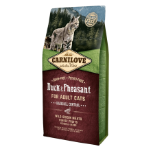 Carnilove Cat Duck & Pheasant Hairball Control, 6 кг - корм Карнилав с уткой и фазаном для кошек
