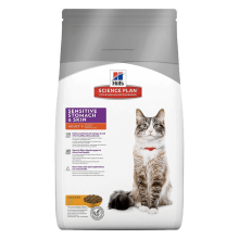 Hill's SP Feline Adult Sensitive Stomach & Skin, 400 г - корм Хиллс для чувствительных кошек