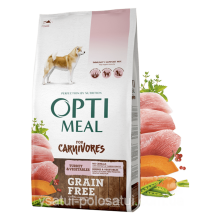 Корм для собак Optimeal Dog Adult Grain Free Turkey & Vegetables, 1,5 кг
