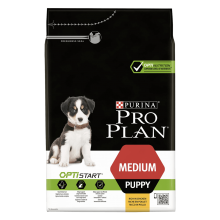 Purina Pro Plan Puppy Medium OptiStart 3 кг - корм Пурина для щенков средних пород